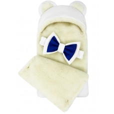 Конверт "Мишка" принт "Winter Bears" Blue Меховой Зима 