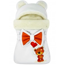 Конверт "Мишка" принт "Teddy & Love-Balloon" Меховой Зима 