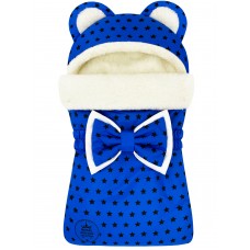 Конверт "Мишка" принт "Star Line" Cornflower Меховой Зима Конверт "Мишка" принт "Star Line" Cornflower Меховой Зима