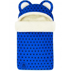 Конверт "Мишка" принт "Star Line" Cornflower Меховой Зима Конверт "Мишка" принт "Star Line" Cornflower Меховой Зима