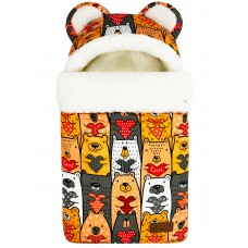 Конверт "Мишка" Bears with Hearts Меховой Зима