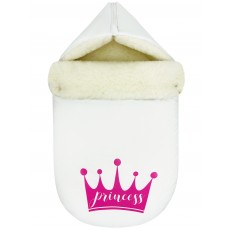 Конверт принт "Pink Crown for Princess" Меховой Зима 