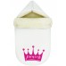 Конверт принт "Pink Crown for Princess" Меховой Зима 