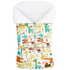 Конверт "Junior" Жирафики Флис Белый Зима