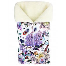 Конверт "Junior" принт "Vintage Lilac" Меховой Зима