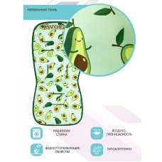 Матрасик в коляску и автокресло принт "Avocado"