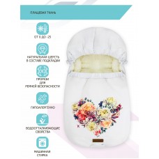 Конверт "Urban Style" принт "Floral Heart" Меховой Зима