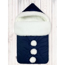 Конверт "BomBon" Dark Blue Меховой Зима 